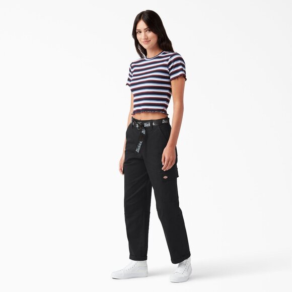 NWT Dickies Women's Relaxed Fit Cropped Cargo Pants - Picture 1 of 6